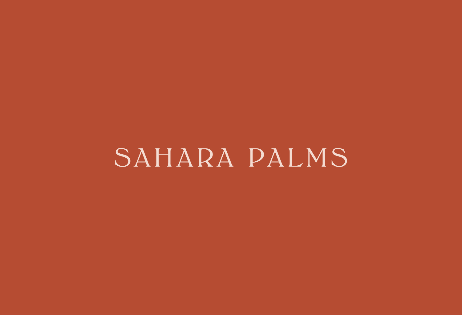 Sahara Palms logo by Now or Never Design