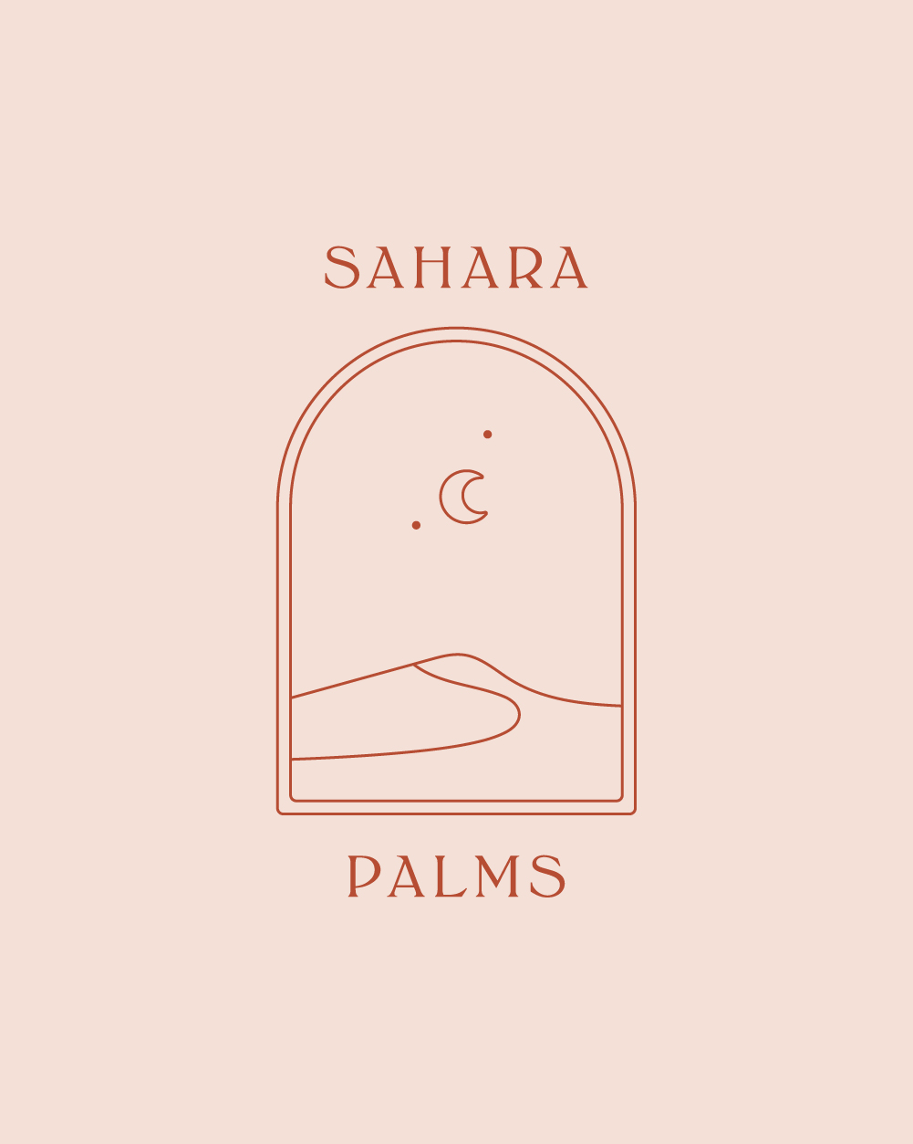 Sahara Palms logo design by Now or Never Design
