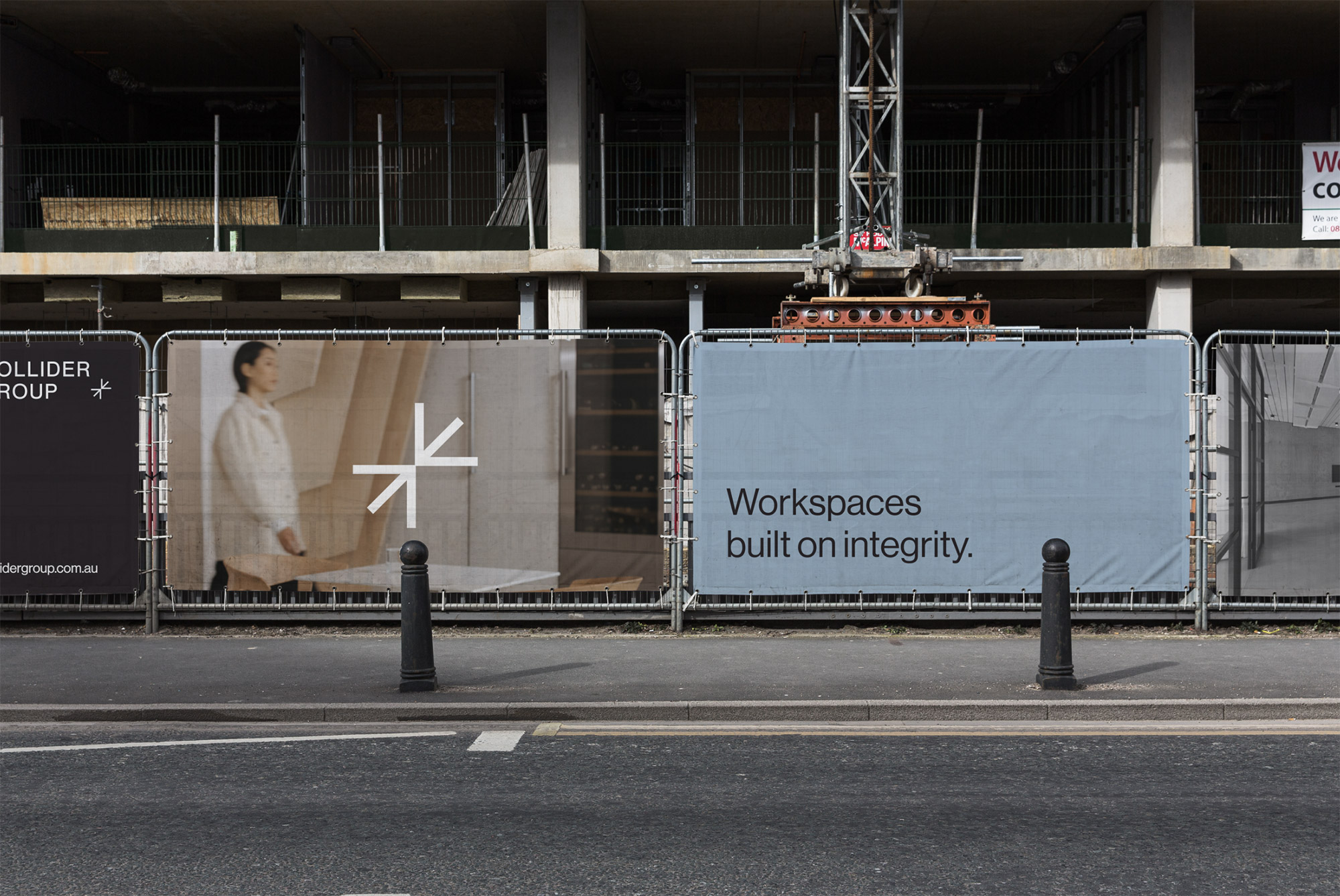 Exterior hoarding design for Collider Group