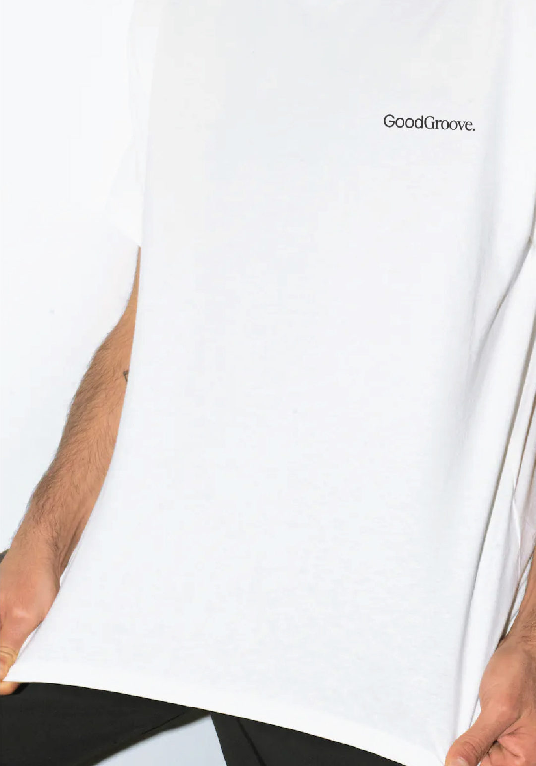 Tshirt with Good Groove logo on top